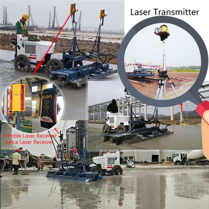 VANSE WS-980 High Efficiency Land Ground Tool Air-cooled 4 Stroke Vibratory Floor Paving Concrete Laser Screed Leveling Machine