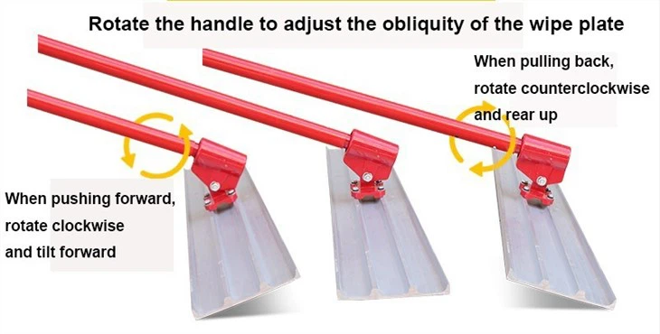Vanse Manual Putty And Scraper Concrete Durable Square End Concrete Leveling Magnesium Bull Float